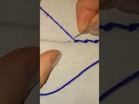 Hand embroidery for beginners -  Scroll stitch, ხელით ქარგვა დამწყებთათვის